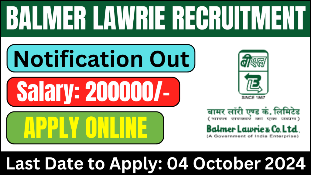 Balmer Lawrie Recruitment