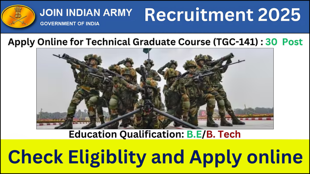 Indian Army 141 TGC Recruitment