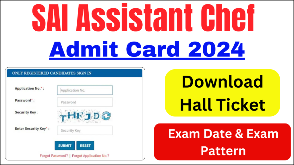 SAI Assistant Chef Admit Card