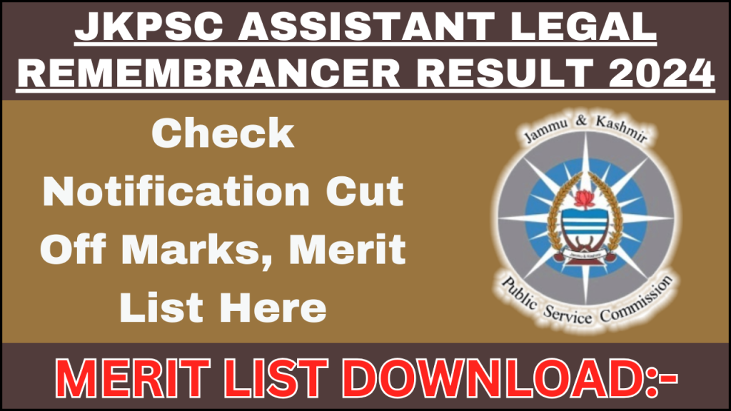 JKPSC Assistant Legal Remembrancer Result