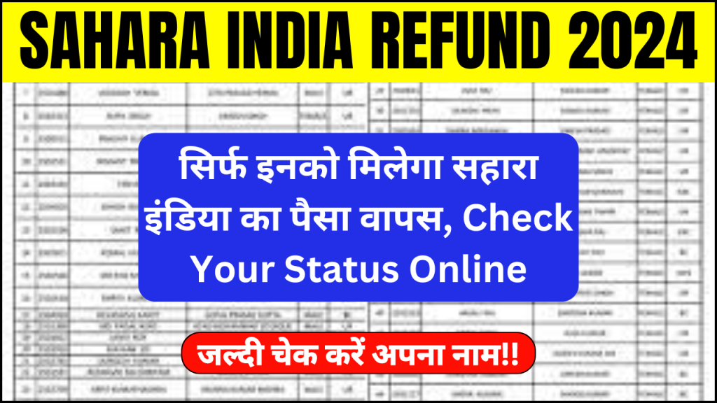 Sahara India Refund