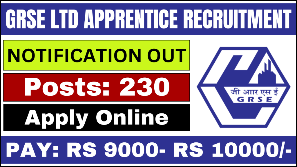 GRSE Ltd Apprentice Recruitment 2024