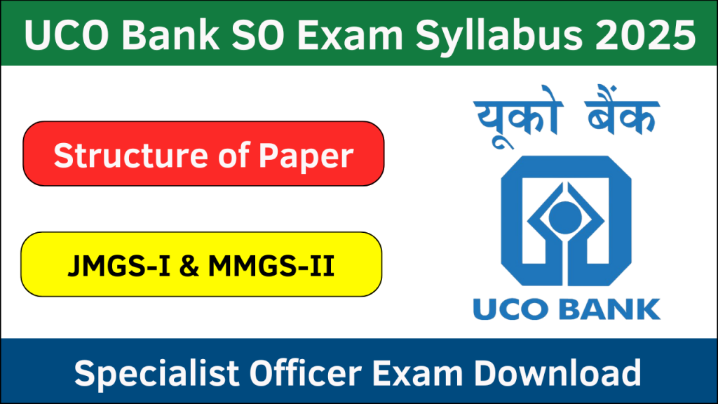 UCO Bank Specialist Officer Syllabus 2025